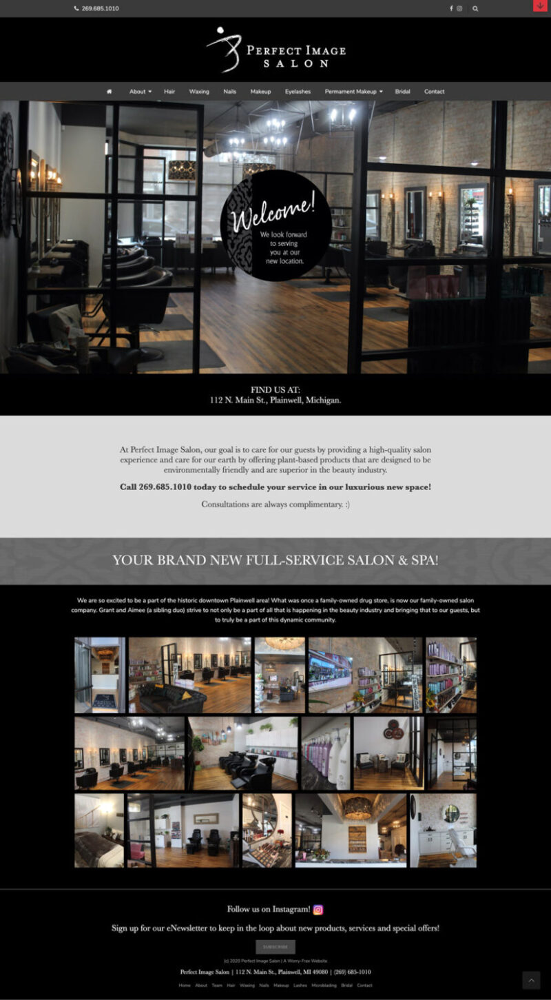 Salon Spa Website Design