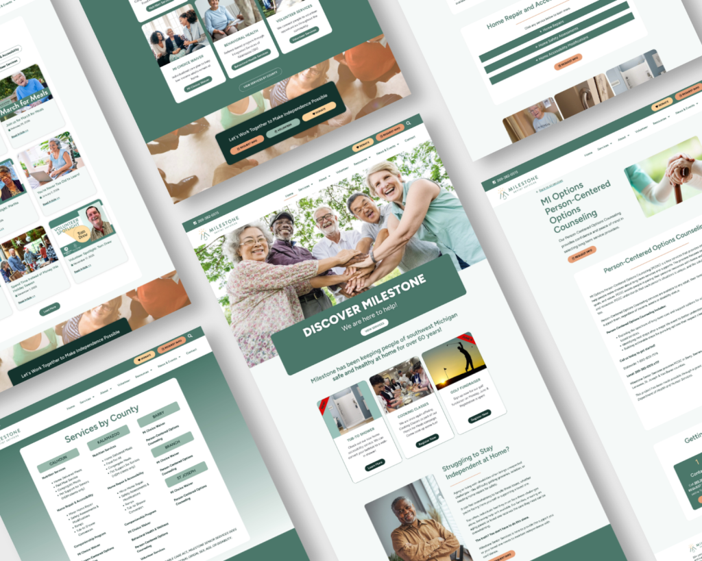 Senior care website design