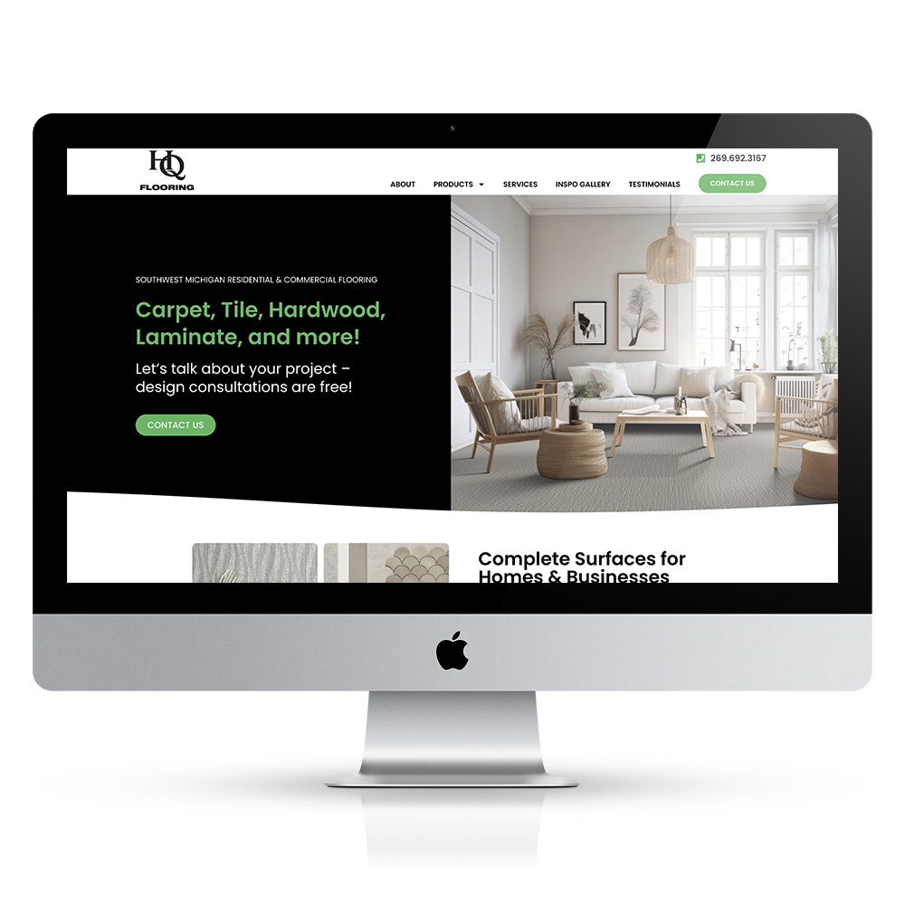 Flooring and Tile business website design
